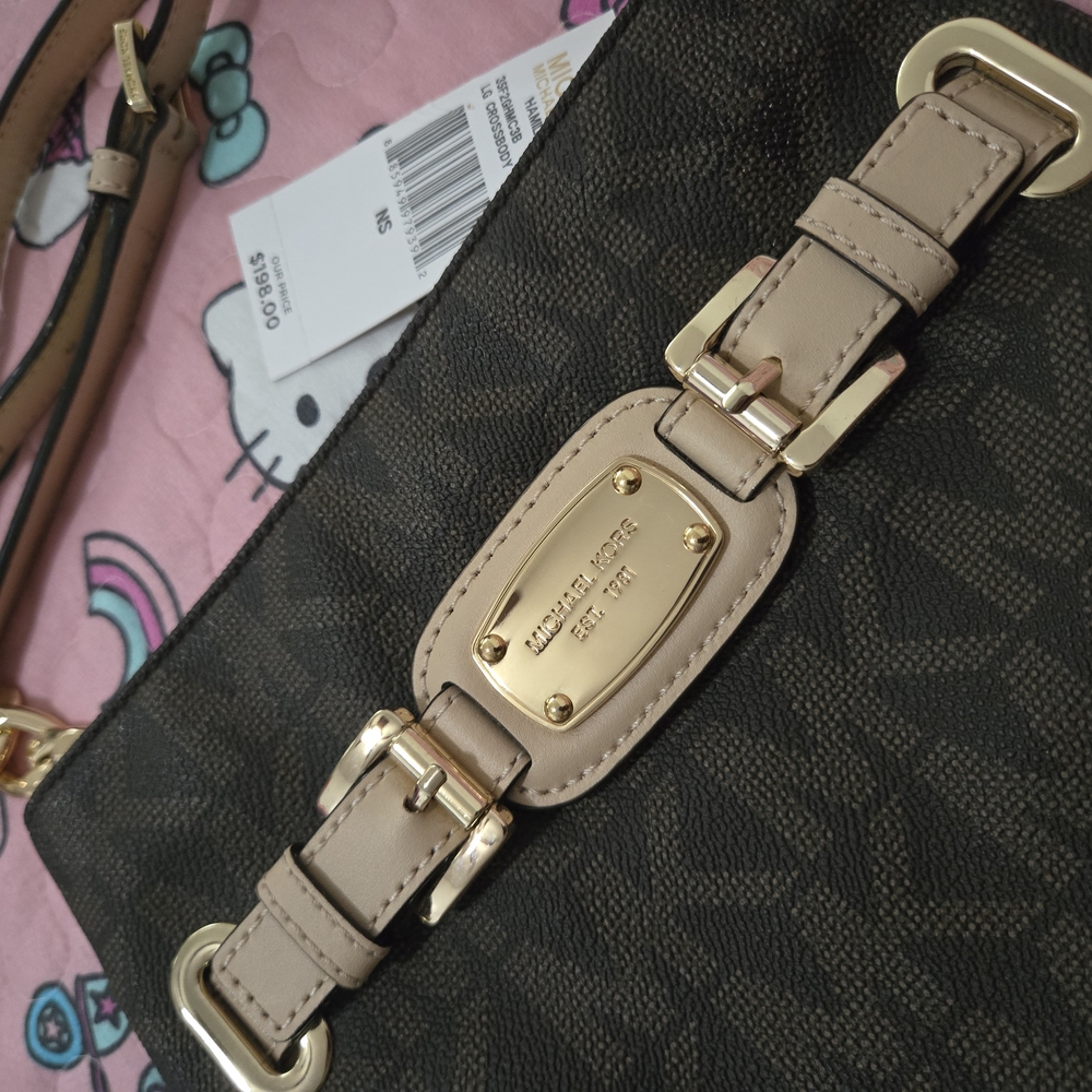Michael Kors Black and Tan Handbag